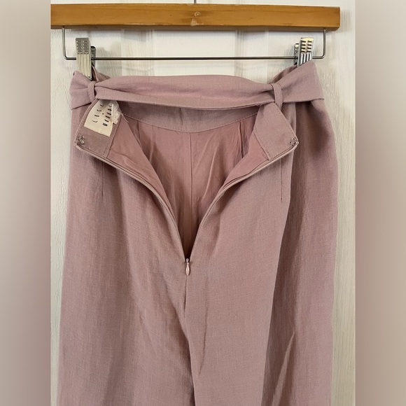 SOLD Lost + Wander Wide Leg Pink Palazzo Pants, high waist pleated EUC Medium - Picture 6 of 14